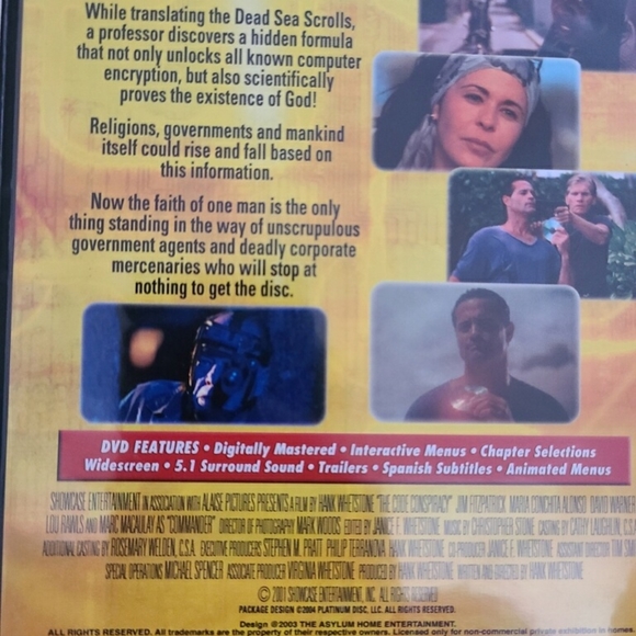 💥5 for 25💥 The Code of Conspiracy DVD Movie - Picture 5 of 8